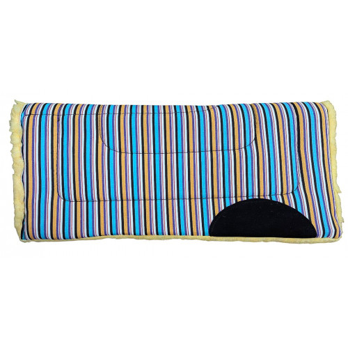 1070 Candy striped / Maize fleece pony pad