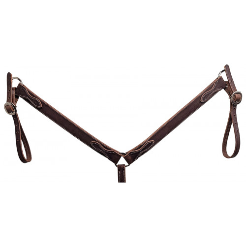 BC125DARK- Dark oil harness leather breast collar BC125DARK- Dark oil harness leather breast collar