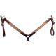 BC125-4RO DARK- Dark oil harness leather w/ rough out front breast collar BC125-4RO DARK- Dark oil harness leather w/ rough out front breast collar