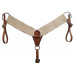 BC3975- Mohair blend breast collar with harness leather.
