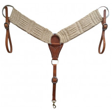 BC3975- Mohair blend breast collar with harness leather.