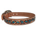 CHEETA / TURQUOISE LACE DOG COLLAR