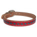 RED GATOR / TURQUOISE LACE DOG COLLAR