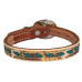 SUNFLOWER/ TURQUOISE LACE DOG COLLAR
