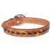 WHISKEY BROWN FLORAL / CHOCOLATE BROWN LACE DOG COLLAR