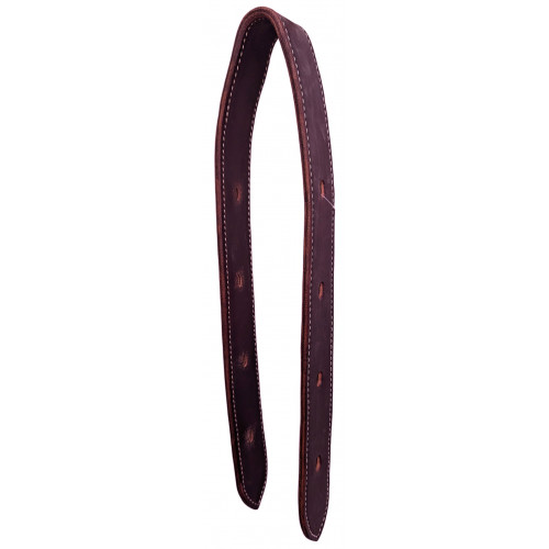 BOS134DS- Burgundy leather off strap doubled & stitched.