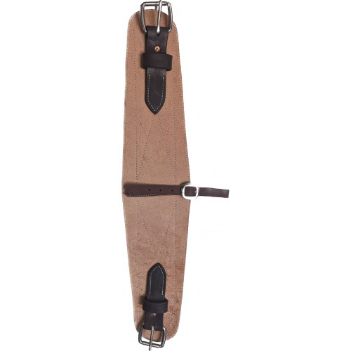 FC6DS-4RO-C- 6" Chocolate bridle flank cinch w/ rough out