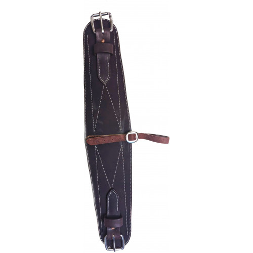 FC6DS-C- 6" Chocolate flank cinch w/ oil tan lining
