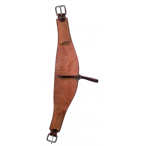 FC6HDS- 6" Harness curved flank cinch lined w/ oil tan leather.