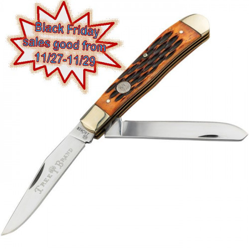 110812 BROWN PICK BONE BOKER POCKET KNIFE