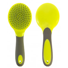 65060- Two tone yellow / grey soft touch main & tail brush