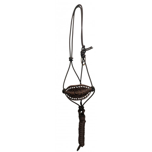 1452-1BS-BROWN- COPENHAGEN BROWN FLORAL- WHITE LACE