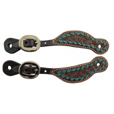 SSK3332-1BS-C-BROWNFLORAL- TURQUOISE LACE