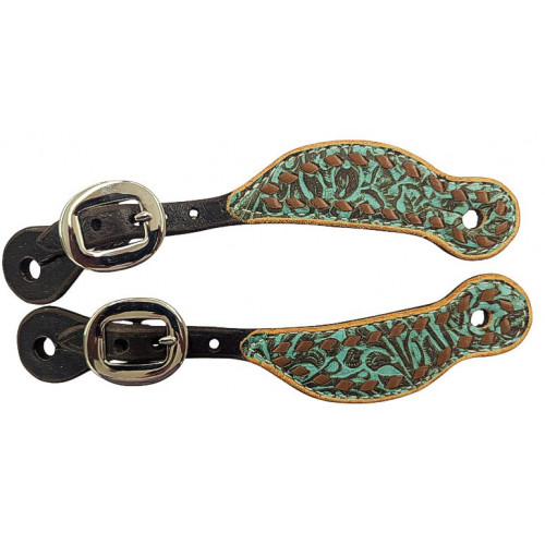 SSK3332-1BS-C-TURQUOISE FLORAL- WHISKEY BROWN LACE