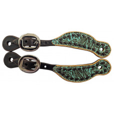 SSK3332-1BS-C-TURQUOISE FLORAL- CHOCOLATE LACE