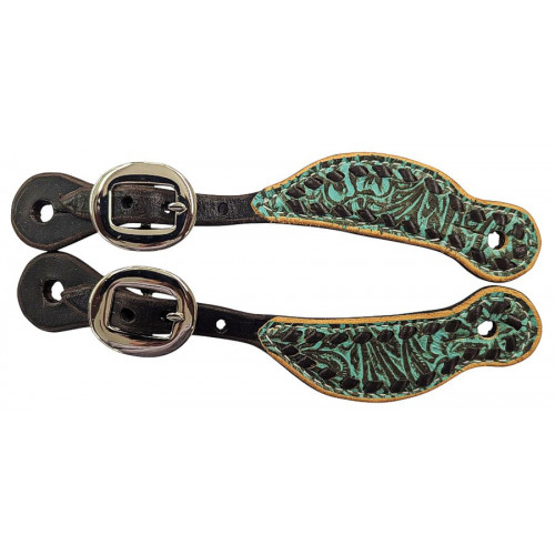 SSK3332-1BS-C-TURQUOISE FLORAL- CHOCOLATE LACE