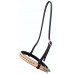 NB3-4BS-C- Chocolate bridle leather noseband w/ buck stitched roughout overlay.