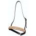 NB3-4BS-C- Chocolate bridle leather noseband w/ buck stitched roughout overlay.