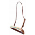 NB3-4BS-C- Chocolate bridle leather noseband w/ buck stitched roughout overlay.