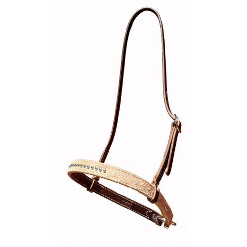 NB3-4RSP25- 1” Rough out & harness doubled & stitched tiedown noseband