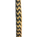 470000- Black & Tan braided paracord barrel rein. NP hardware