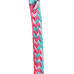 470000- Hot pink,Mint, & White braided paracord barrel rein. NP hardware