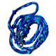 470000-Royal Blue, Sky Blue, & Navy braided paracord barrel rein. NP hardware 470000-Royal Blue, Sky Blue, & Navy braided paracord barrel rein. NP hardware