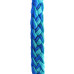 470000-Royal Blue & Mint braided paracord barrel rein. NP hardware