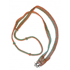 470000- Coral & MInt braided paracord barrel rein. NP hardware 470000- Coral & MInt braided paracord barrel rein. NP hardware