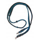 470000-Turquoise & Brown braided paracord barrel rein. NP hardware 470000-Turquoise & Brown braided paracord barrel rein. NP hardware