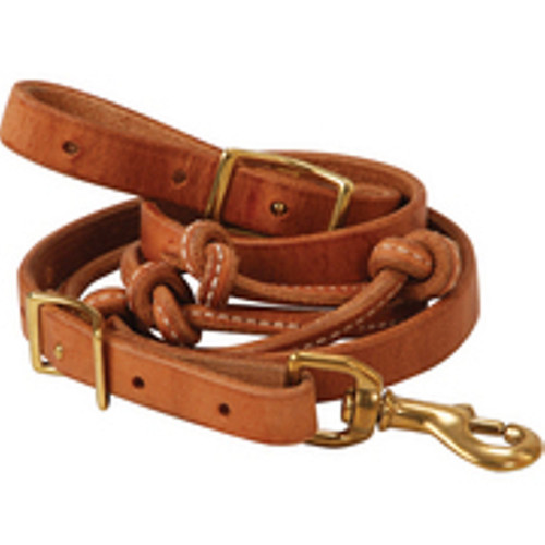 BR134R500- Harness rolled rein with barrel knots