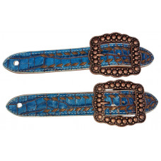 SS150-2BS- COBALT-RUST GATOR- WHISKEY BROWN LACE