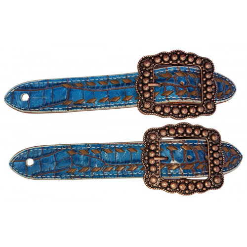 SS150-2BS- COBALT-RUST GATOR- WHISKEY BROWN LACE