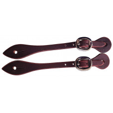 SS132B- Burgundy latigo spur strap