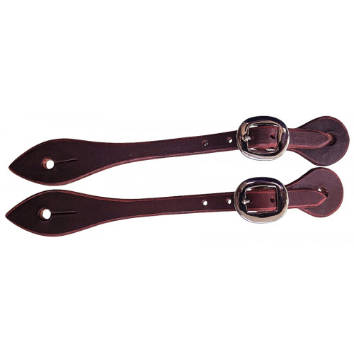 SS132B- Burgundy latigo spur strap