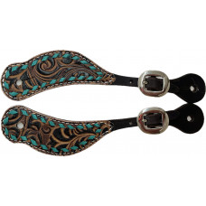 SS3332-1BS- C- COPENHAGEN BROWN FLORAL / TURQUOISE LACE