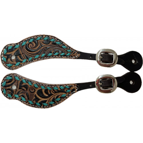 SS3332-1BS- C- COPENHAGEN BROWN FLORAL / TURQUOISE LACE