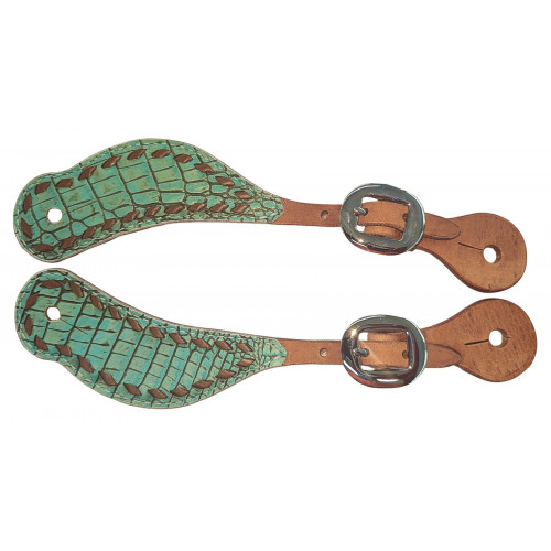 SS3332-2BS- TURQUOISE GATOR / WHISKEY BROWN LACE