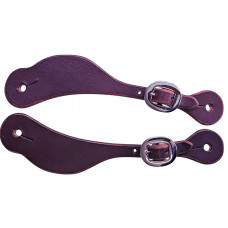 SS3332B- Burgundy latigo spur strap