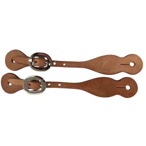 SS232- Harness leather tear drop shaped spur straps