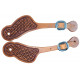 SS6132T-Swirl tooled lace thru spur straps