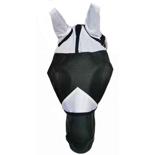 93445- Black & white Fly mask