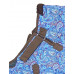 E600- TURQUOISE PAISLEY w/ BROWN TRIM