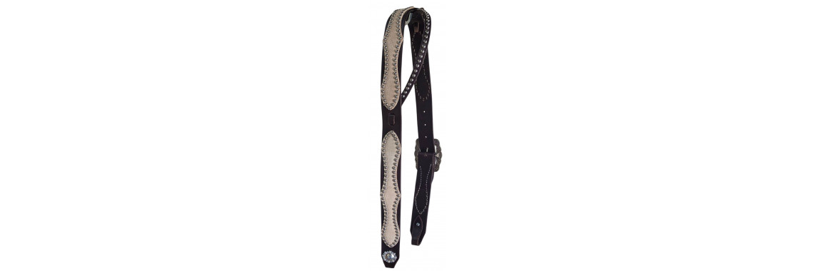 Chocolate belt style one ear headstall